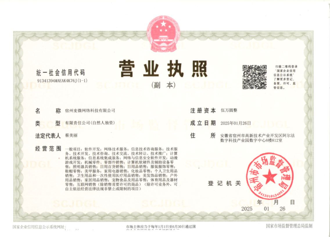 Registered Business License